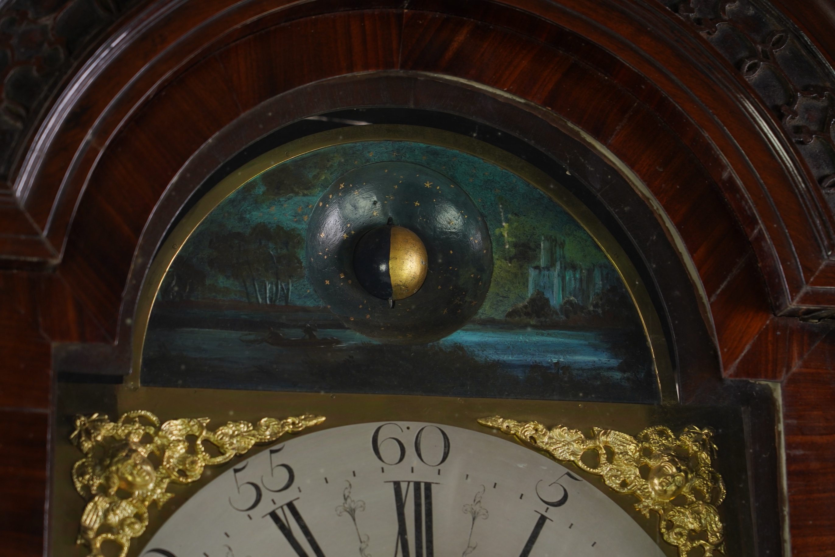 A mid 18th century mahogany eight day longcase clock, the inner chapter ring signed D. Seddon, Frodsham, for Daniel Seddon